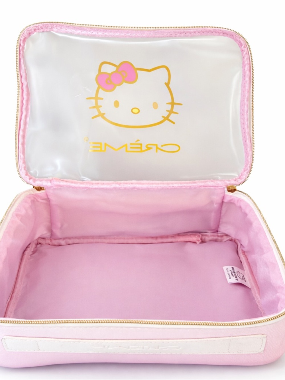 Hello Kitty Pink and Gold Kids Travel Cosmetic Case